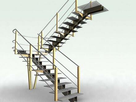 HYT-SA122型號 鐵藝樓梯產品效果圖 